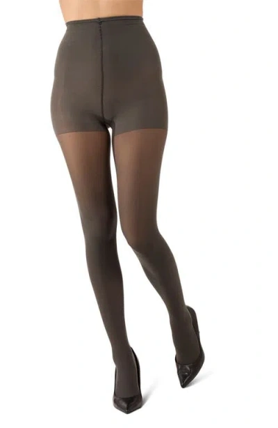Memoi Women's Perfectly Opaque Control Top Tights Mo-312 In Gray