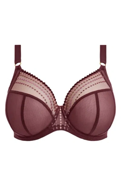 Elomi Matilda Full Figure Underwire Plunge Bra In Purple