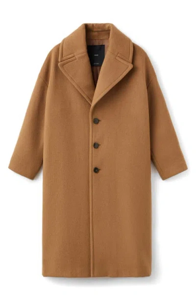 Mango Women's Lapel Manteco Wool Coat In Brown