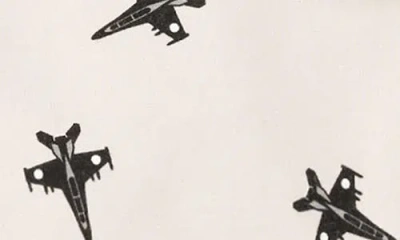 Miles The Label Airplane Print Sweatshirt & Joggers Set In White