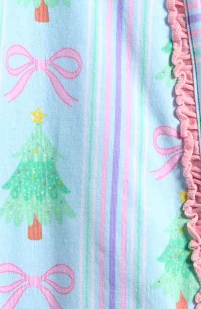 Rufflebutts Merry Bow Dreams Ruffle Footie In Multi