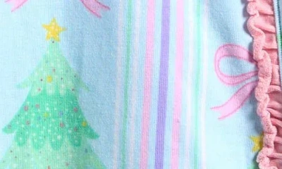 Rufflebutts Merry Bow Dreams Ruffle Footie In Multi