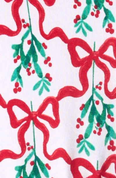 Rufflebutts Carol Of The Bows Long Sleeve Bodysuit In Multi