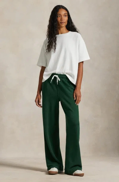 Polo Ralph Lauren Cotton Blend Joggers Featuring Elastic Cuffs And Waistband In Green
