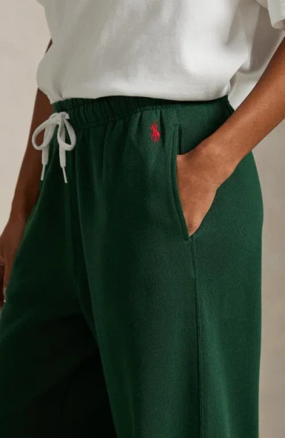 Polo Ralph Lauren Cotton Blend Joggers Featuring Elastic Cuffs And Waistband In Green