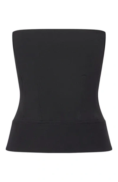 Another Tomorrow Architectural Bustier In Black