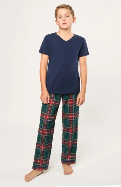 Petite Plume Kids' Brushed Twill Pajamas Pants In Multi