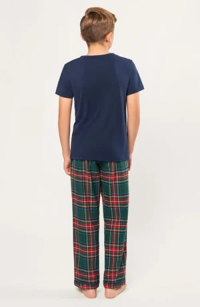 Petite Plume Kids' Brushed Twill Pajamas Pants In Multi