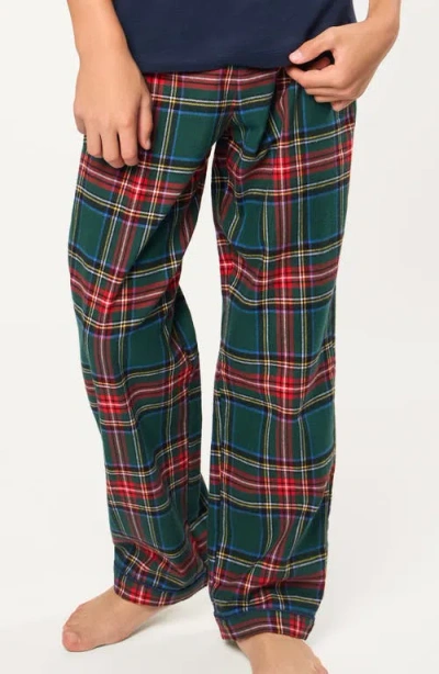 Petite Plume Kids' Brushed Twill Pajamas Pants In Multi