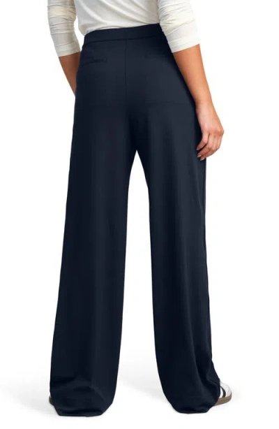 Rhone Revive Pleated Wide Leg Pants In Blue