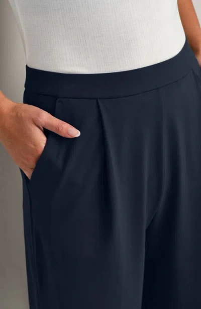 Rhone Revive Pleated Wide Leg Pants In Blue