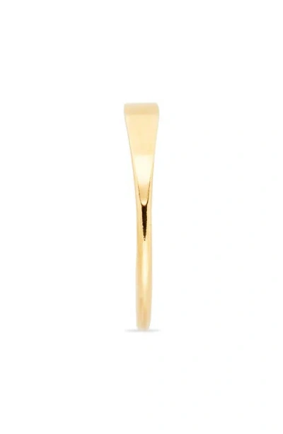Nashelle Slim Signet Ring In Gold