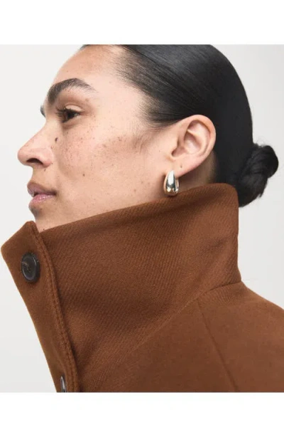 Mango Manteco Virgin Wool Blend Coat In Brown