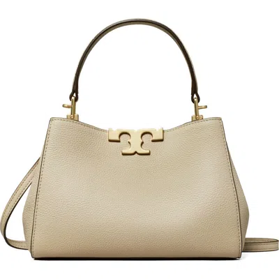 Tory Burch Eleanor Soft Leather Mini Satchel In Gray