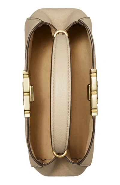 Tory Burch Eleanor Soft Leather Mini Satchel In Gray