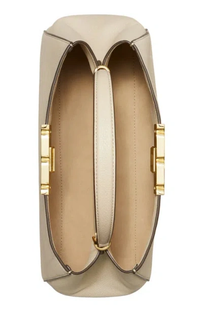 Tory Burch Eleanor Soft Leather Satchel In Gray