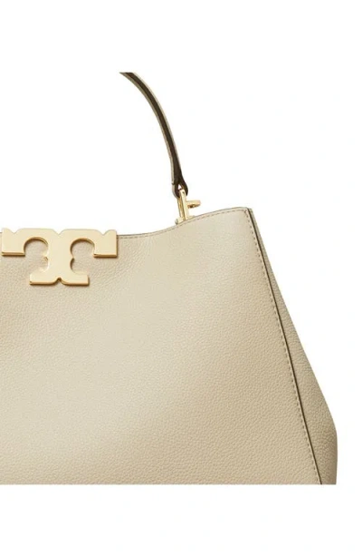 Tory Burch Eleanor Soft Leather Satchel In Gray
