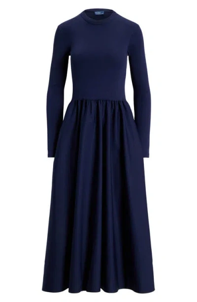 Polo Ralph Lauren Women's Cotton Long-sleeve Dress In Blue