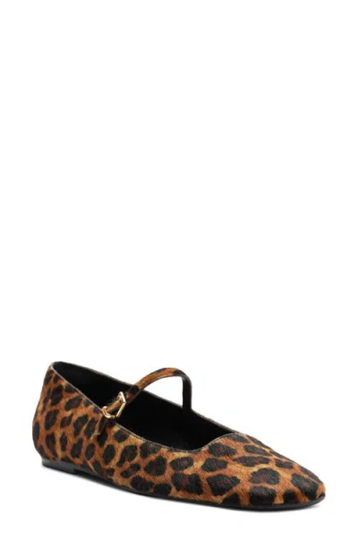 Arezzo Tori Genuine Calf Hair Mary Jane Flat In Multi