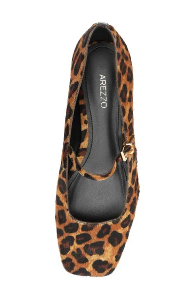 Arezzo Tori Genuine Calf Hair Mary Jane Flat In Multi