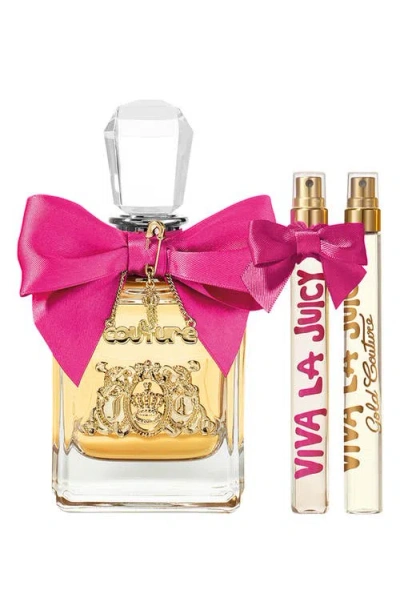 Juicy Couture Viva La Juicy Eau De Parfum 3-piece Fragrance Gift Set In Transparent