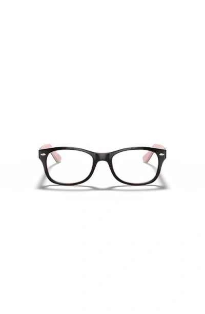 Ray Ban Ray-ban 48mm Square Optical Glasses In Brown