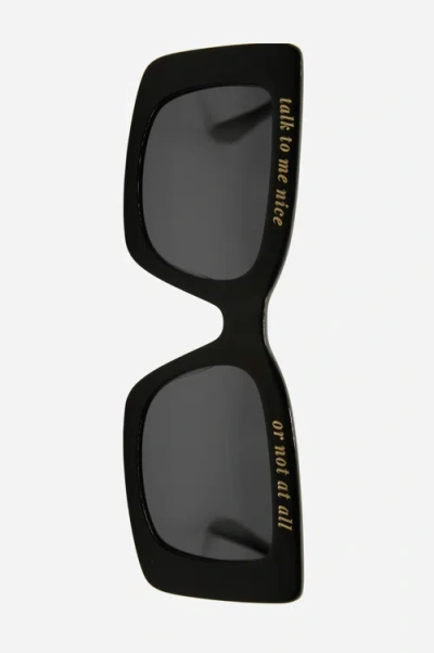 Indy Talk To Me Nice Square Polarized Sunglasses In Black