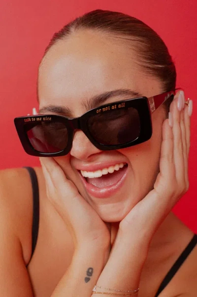 Indy Talk To Me Nice Square Polarized Sunglasses In Black