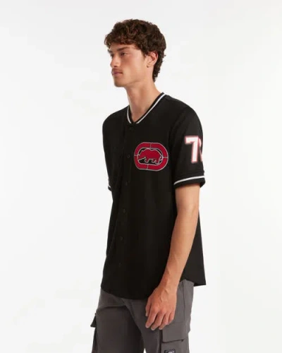 Ecko Unltd . At Bats Button Front Top In Black