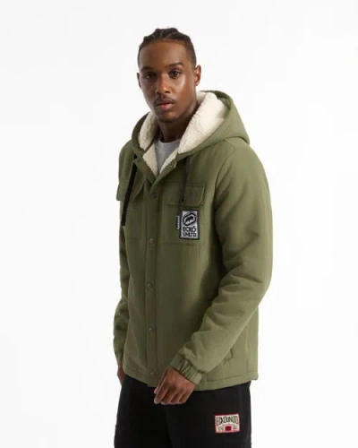 Ecko Unltd . Simple Confidence Shearling Lined Jacket In Green