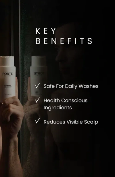 Forte Series Volumizing Conditioner.  Lightweight Moisture, Detangle & Fuller-looking Body. In White