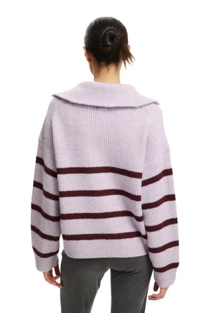 Cotton On Luxe Half Zip Pullover In Purple