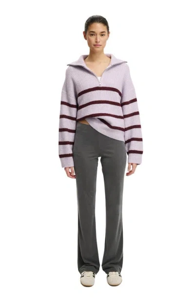 Cotton On Luxe Half Zip Pullover In Purple