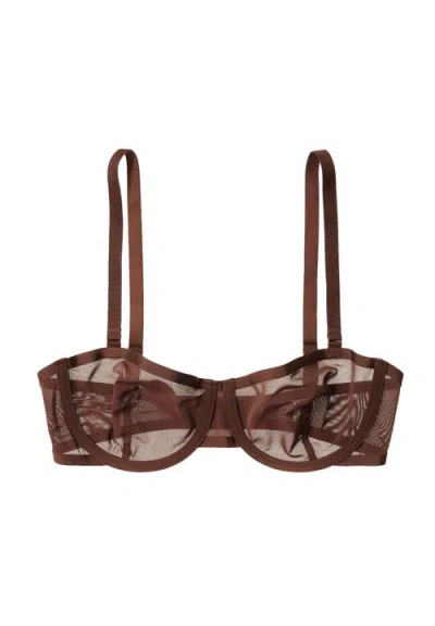 Cuup The Balconette Mesh In Brown