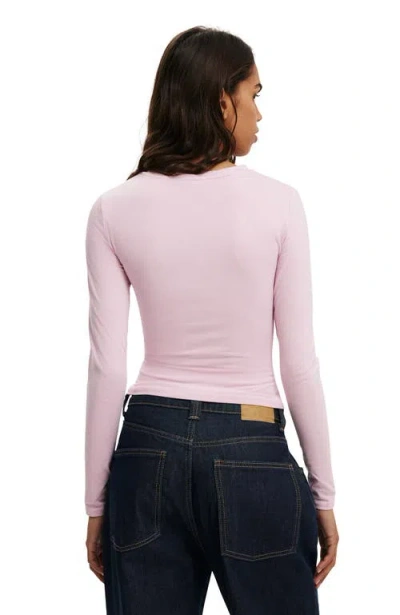 Cotton On All Day Crew Long Sleeve In Pink