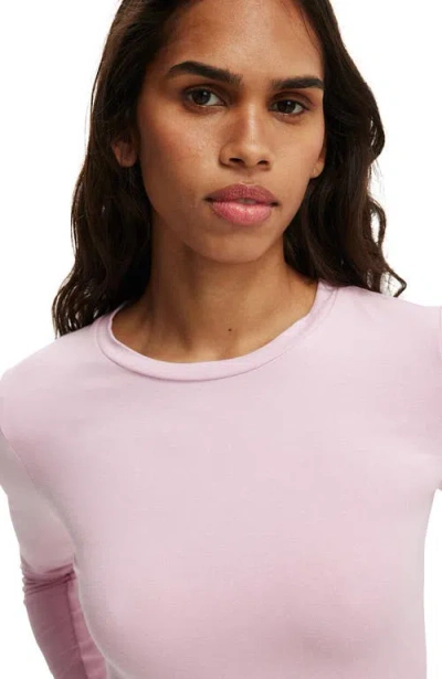 Cotton On All Day Crew Long Sleeve In Pink