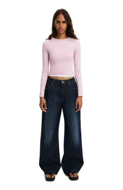 Cotton On All Day Crew Long Sleeve In Pink