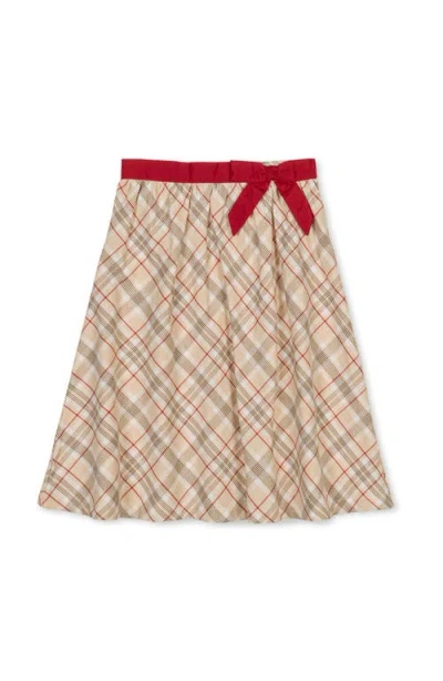 Hope & Henry Kids' Organic Pull-on Bow Sash Party Skirt In Neutral