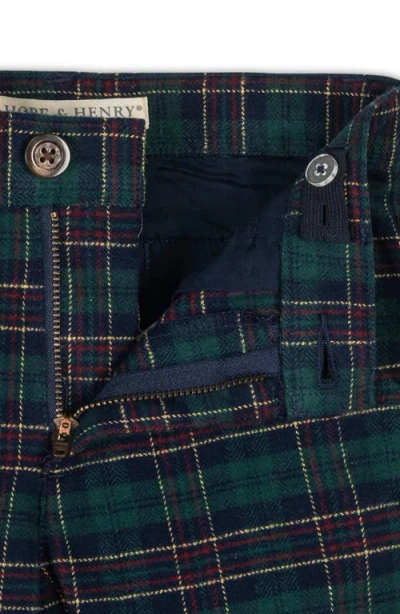 Hope & Henry Kids' Organic Brushed Suit Pant In Green