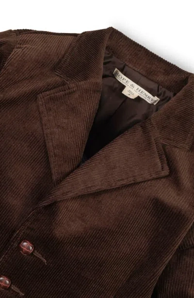 Hope & Henry Kids' Organic Corduroy Blazer In Brown