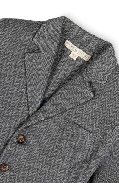 Hope & Henry Kids' Fleece Suit Blazer Made With Organic Cotton In Gray