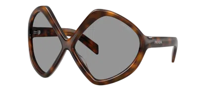 Prada Pr B21s Runway 20d50q Juniper Tartarugato Sunglasses In Brown