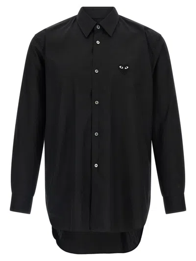 Comme Des Garçons Long-sleeve Black Shirt With Classic Collar In Black