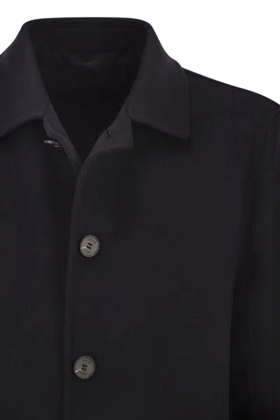 Paltò Alfredo Wool Coat In Blue
