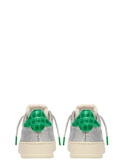 Autry Dallas Low Sneakers Featuring Crystals In Gray