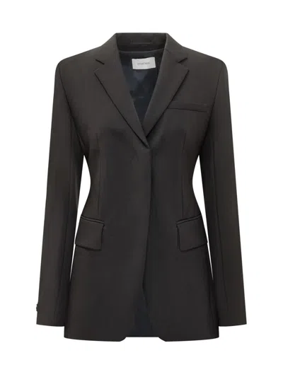 Sportmax Black Single-breasted Blazer In Black
