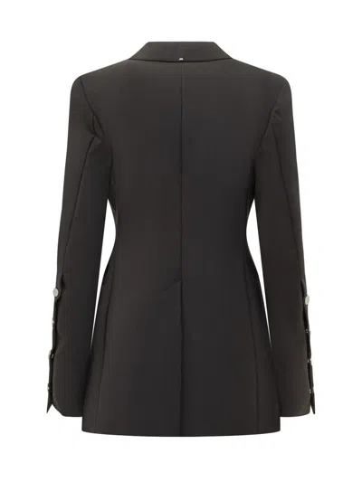 Sportmax Black Single-breasted Blazer In Black