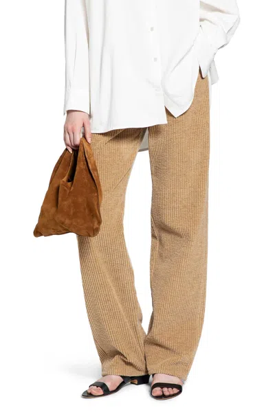The Row Clair Pants In Corduroy In Brown