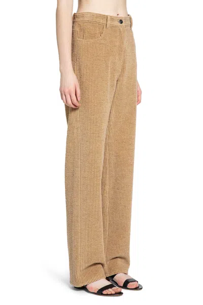 The Row Clair Pants In Corduroy In Brown