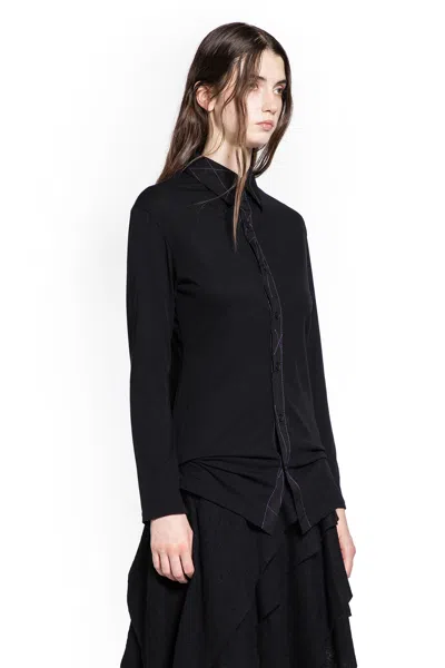 Yohji Yamamoto Color Stitched Blouse A In Black